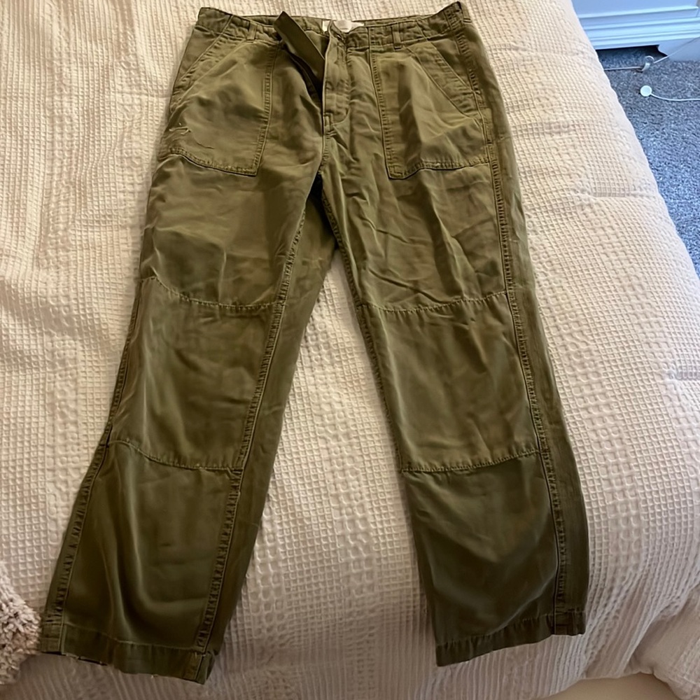 Anthropologie green cargo pants